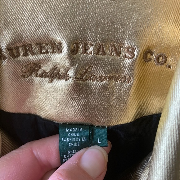 Ralph Lauren Gold Coat Size Large - Picture 2 of 11